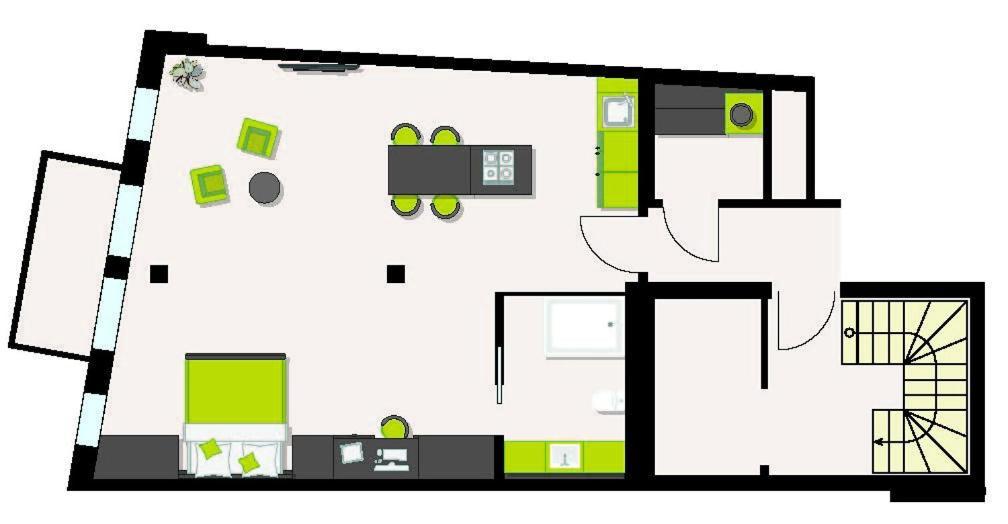 Apartment Schlachte 22 Living